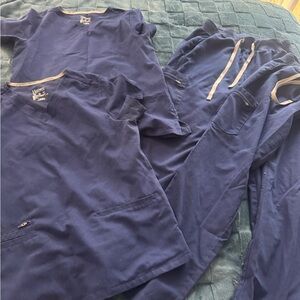 Navy Blue Scrub Set